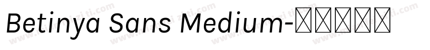 Betinya Sans Medium字体转换